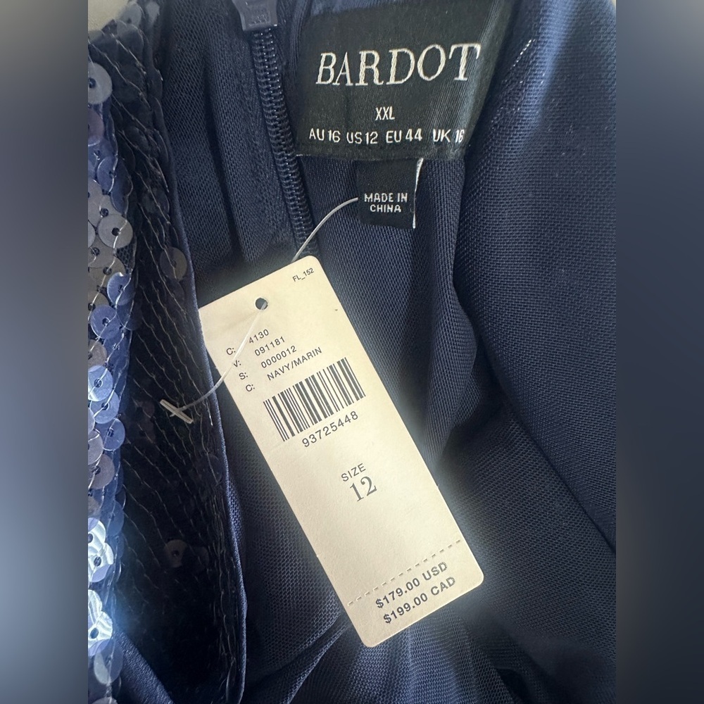 Anthropologie Navy Sequin Dress - Picture 4 of 8